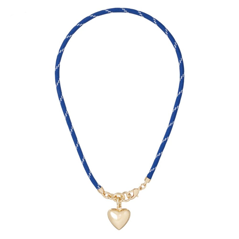 Roxanne Assoulin Blue and Gold Heart Necklace